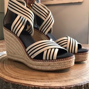NIB Tory Burch Frieda espadrille platform wedge